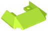 Wedge 6 x 4 Cutout (Train Roof) with 5 Large Bottom Tubes