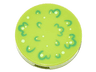Tile, Round 2 x 2 with Bottom Stud Holder with Green Foliage and White Spots Pattern