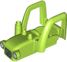 Duplo Car Body Tractor with 2 Studs, Exhaust Pipe, Radiator with Wheat Spike and Headlights Pattern