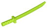 Minifigure, Weapon Sword, Shamshir / Katana (Square Guard) with Capped Pommel and Holes in Crossguard and Blade