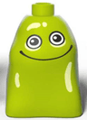 Duplo, Brick 2 x 2 x 2 Bag with Alien with Eyes, Smile, and Yellowish Green Spots Pattern (Miles from Tomorrowland Blodger Blopp)