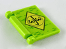 Minifigure, Utensil Book Cover with Black Circle and 'wJw' in Yellow Diamond Pattern