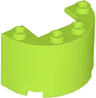 Cylinder Half 2 x 4 x 2 with 1 x 2 Cutout