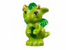 Dragon, Elves, Baby with Molded Trans-Green Stomach, Spines, and Wings and Printed Gold Horns Pattern (Floria)
