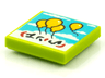 Tile 2 x 2 with BeatBit Album Cover - Four Floating Yellow Balloons in Sky Pattern