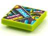 Tile 2 x 2 with BeatBit Album Cover - Stack of Magazines with Figure Head and Microphone Pattern