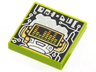 Tile 2 x 2 with BeatBit Album Cover - Gold and Silver HipHop Bass Bot Pattern