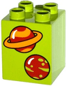 Duplo, Brick 2 x 2 x 2 with 2 Planets Pattern
