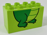 Duplo, Brick 2 x 4 x 2 with Alligator / Crocodile Feet Pattern
