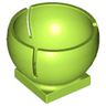 Cylinder Hemisphere 3 x 3 Ball Turret Socket with 2 x 2 Base