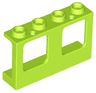 Window 1 x 4 x 2 Plane, Single Top Hole and Single Bottom Hole for Glass
