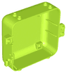 Container, Box 3 x 8 x 6 2/3 Half Back