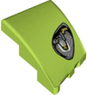 Wedge 3 x 2 Left No Studs with Aston Martin Car Headlight, Silver Checkered and Casing, Gold Bulb Pattern