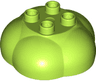 Duplo, Plant Tree Top / Bush 4 x 4 with 4 Top Studs and Curved Sides