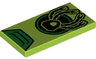 Tile 2 x 4 with 4 Mechanical Arms and Green Ring with Green Vent Pattern