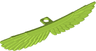 Minifigure Wings Feathered Extended Straight with Neck Bracket