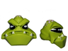 Minifigure, Head, Modified Alien with 4 Fangs and Brain Tissue Pattern