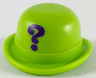 Minifigure, Headgear Hat, Bowler with Dark Purple Question Mark Large Pattern
