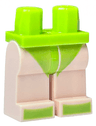 Hips and Light Nougat Legs with Lime Leotard and Toes Pattern