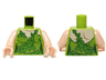 Torso Batman Poison Ivy Plant Foliage Pattern / Light Nougat Arms / Light Nougat Hands