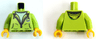 Torso Hoodie with Zipper and 'M' Pattern (LEGO Club Max) / Lime Arms / Yellow Hands