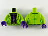 Torso Jacket, Black Shirt and Dark Purple Tie with Lime Question Mark Pattern / Lime Arms / Dark Purple Hands
