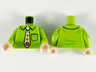 Torso Shirt with Collar and Pocket, White Tie with Orange, Red and Green Spots Pattern / Lime Arms / Light Nougat Hands
