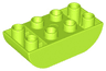 Duplo, Brick 2 x 4 Slope Curved Inverted Double