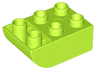 Duplo, Brick 2 x 3 Slope Curved Inverted
