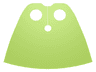 Minifigure Cape Cloth, Very Short - Traditional Starched Fabric