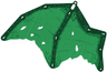 Cloth Wing Dragon Right, Tattered with Dark Green Bones, Green Scales and Trim Pattern