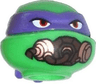 Minifigure, Head, Modified Ninja Turtle with Dark Purple Mask and Breathing Apparatus Pattern (Donatello)