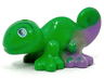 Chameleon, Mini Doll Style with Marbled Medium Lavender and Printed Black, Medium Azure and White Eyes Pattern
