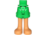 Mini Doll Hips and Shorts Folded Hem with Molded Nougat Legs and Feet Pattern - Thin Hinge