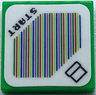 Tile 2 x 2 with Super Mario Scanner Code Pipe and 'START', Triangle Corner Pattern (Sticker) - Sets 71360 / 71439