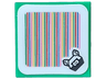 Tile 2 x 2 with Super Mario Scanner Code Para-Biddybud Pattern (Sticker) - Sets 71402 / 71437
