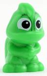 Chameleon, Friends Style, Upright with Hole on Top and Hole on Tail with Black Eyes Pattern (Disney Pascal)