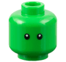 Minifigure, Head Alien with Black Eyes with White Pupils Pattern