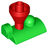 Duplo, Train Steam Engine Top with Fixed Red Funnel