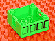 Duplo Container Box 4 x 4 with Studs on Corners with Four Squares Pattern on Both Sides