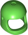 Minifigure, Headgear Helmet Space / Town with Thick Chin Strap - with Visor Dimples (Reissue with Top Dimple)