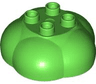 Duplo, Plant Tree Top / Bush 4 x 4 with 4 Top Studs and Curved Sides