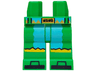 Hips and Legs with Medium Azure Panels and Belt with Gold Buckle and Triangles, Yellow Stripes on Knees, Black 'NANA' and Boot Tips Pattern