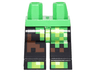 Hips and Black Legs with Pixelated Bright Green, Lime and Reddish Brown Creeper Costume Pattern