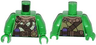 Torso Turtle Shell with Gauge and Purple Diving Bottles Pattern / Bright Green Arms / Bright Green Hands