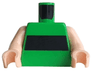 Torso Horizontal Black Stripe Pattern / Light Nougat Arms / Light Nougat Hands