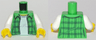 Torso Plaid Flannel Shirt Female over White T-Shirt Pattern / White Arms / Yellow Hands
