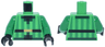 Torso Pixelated Vest with Green Vertical Stripes and Dark Green Trim over Black Shirt, Belt with Gold Buckle Pattern / Green Arms / Black Hands