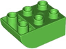 Duplo, Brick 2 x 3 Slope Curved Inverted