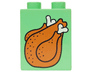 Duplo, Brick 1 x 2 x 2 with Roast Turkey Pattern